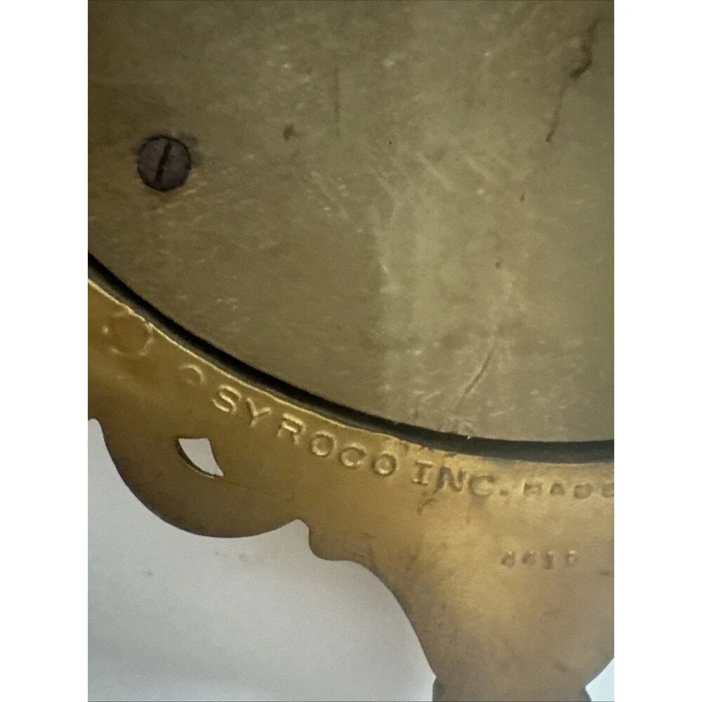 Vintage Large 16.5 X 10 SYROCO 1960 Wall CONVEX Mirror Federal EAGLE 4010 Gold